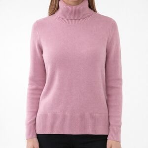 Banana Republic Pink Turtleneck Sweater XS Cozy Classic Knit Coquette